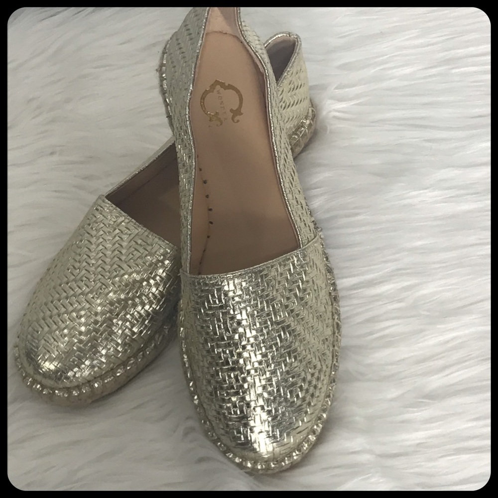 C Wonder Gold Leather Espadrilles - Picture 5 of 8
